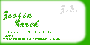 zsofia marek business card